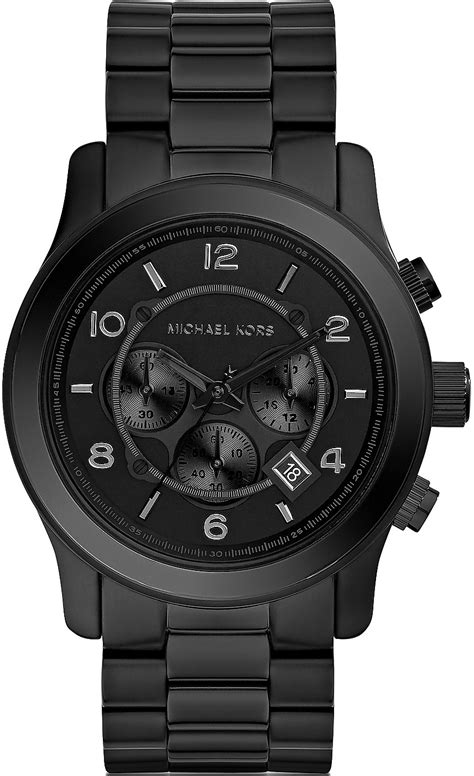 black michael kors watches for men|Michael Kors clear band watch.